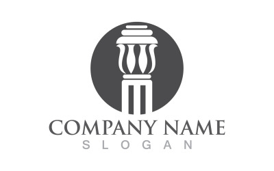 Säulenlogo und Symboldesign-Vektor v12