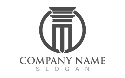 Säulenlogo und Symboldesign-Vektor v6
