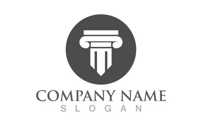 Sütun logosu ve sembol tasarım vektörü v9