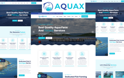 Aquax - Plantilla HTML5 para granjas y pesquerías acuáticas