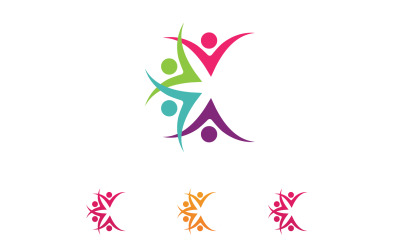 Community team group unity friend success health logo v23