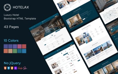 Hotelax - Bootstrap HTML-sjabloon voor luxe hotels