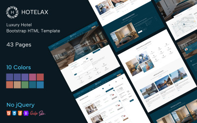 Hotelax — luksusowy hotel Bootstrap szablon HTML