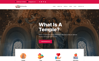 HTML-шаблон индуистской религиозной посадки