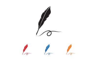 Stylo écrire signe stylo plume logo v12