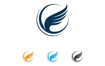 Ala halcón águila pájaro logo vector plantilla v4