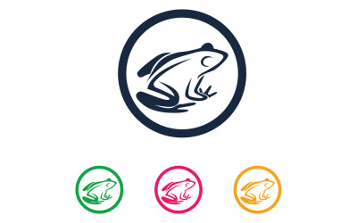 Animal rana icono logo plantilla vector v4