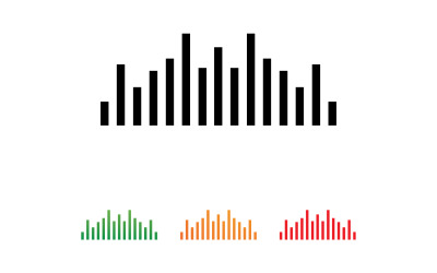 Diseño de plantilla de logotipo de sonido de música de barra de ecualizador v7