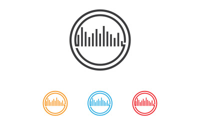 Diseño de plantilla de logotipo de sonido de música de barra de ecualizador v9