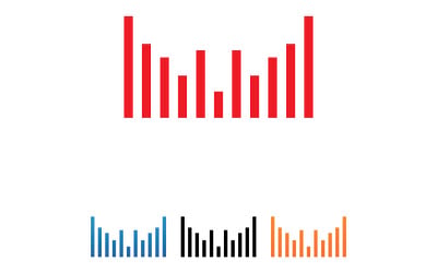 Equalizer bar music sound logo template design v11