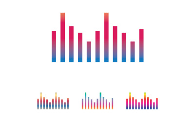 Equalizer bar music sound logo template design v13