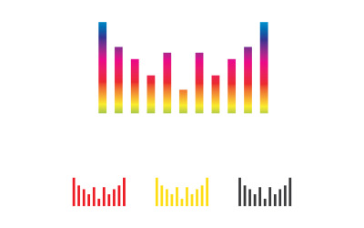 Equalizer bar music sound logo template design v5