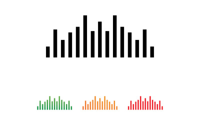 Equalizer bar music sound logo template design v7