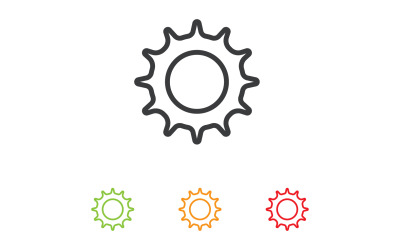 Logo-Vorlage für die Zahnradmaschinenindustrie, Designvektor v3