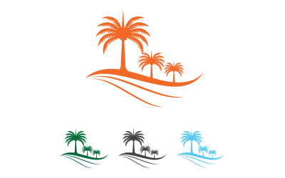 Palm date tree vector template v3