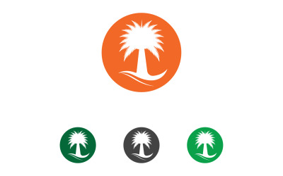 Palmera datilera vector plantilla v5
