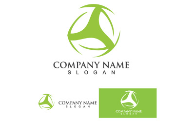 Green eco leaf nature tree design template logo v20