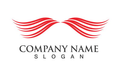 Wing bird logo design template