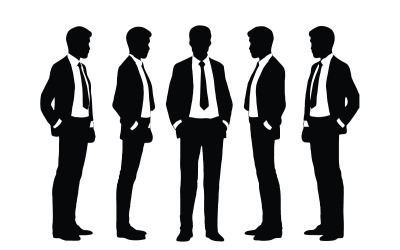 Anonim işadamı siluet seti
