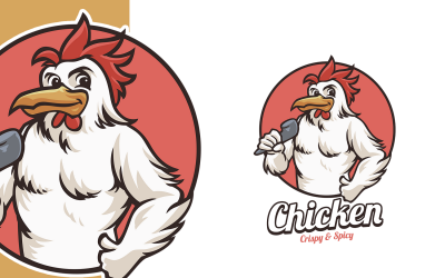 Huhn-Maskottchen-Logo-Vorlage