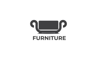 Möbler logotyp designmall vektor