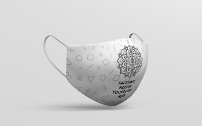 Mockup di maschera facciale in tessuto realistico 6