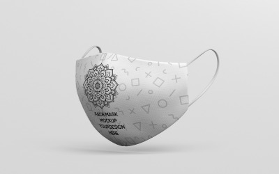 Mockup di maschera facciale in tessuto realistico 7