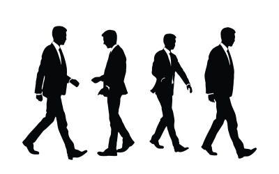 Office werknemer silhouet bundel vector