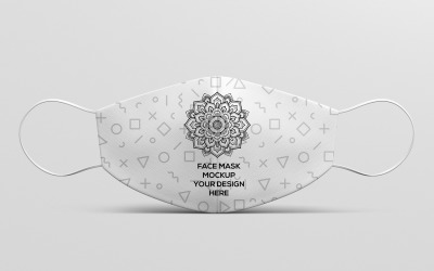 Realistic Fabric Face Mask Mockup 4