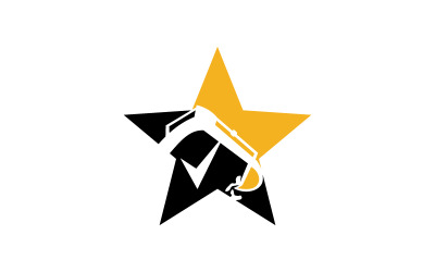 Шаблон дизайна логотипа экскаватора