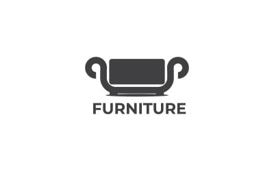 Vector de plantilla de diseño de logotipo de muebles