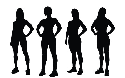 Woman bodybuilder and gymnast bundle