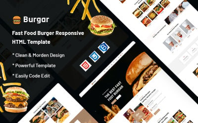 Burgar – Modelo de Site de Hambúrguer de Fast Food