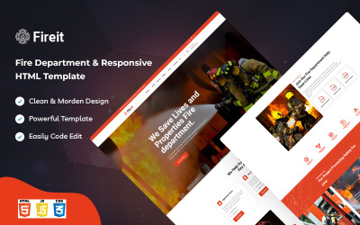 Fireit - Modello di sito web dei vigili del fuoco