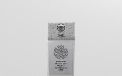 Hang Tag sacchetto di plastica Mockup