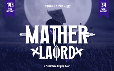 Mather Laord | Hero-Schriftart anzeigen