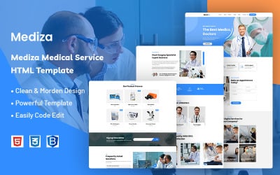 Mediza - Modello di sito web del servizio medico