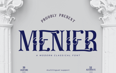 Menier | Retro komprimerat teckensnitt