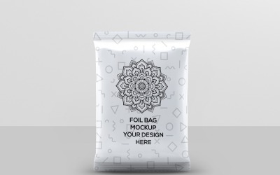 Mockup di imballaggio per sacchetti di alluminio
