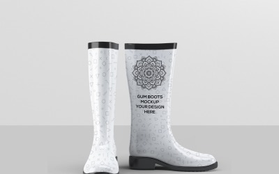 Mockup di stivali di gomma - stivali di gomma