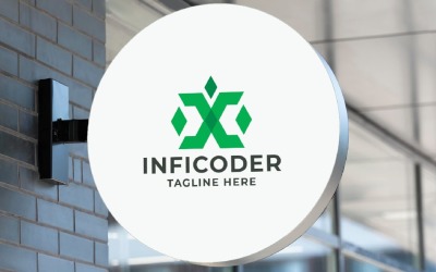 Modello di logo Infinity Coder Pro