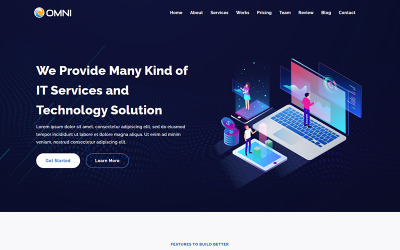 Omni - BT Çözümleri ve İş Hizmetleri Açılış Sayfası Şablonu