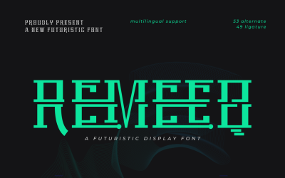 Remeeq | Futuristisk stil teckensnitt