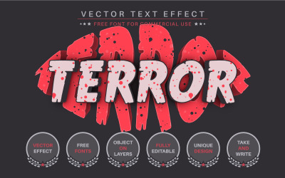 Terror - Editable Text Effect, Font Style