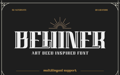 BEHINER | Typsnitt i art déco-stil