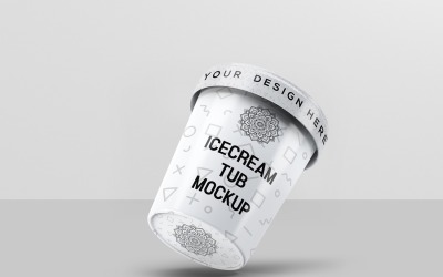 冰淇淋包装桶样机 3