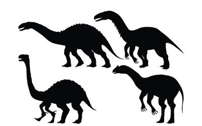 Dinosaur siluett vektor samling