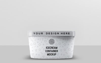 Mockup di contenitore per gelato