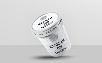 Mockup di vaschetta per l&amp;#39;imballaggio di gelati 2