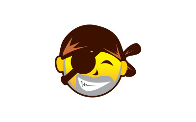piratenkop logo sjabloonontwerp